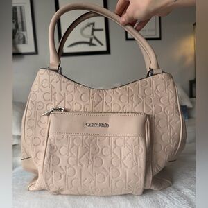 Calvin Klein Sadie Center Zip Hobo Handbag